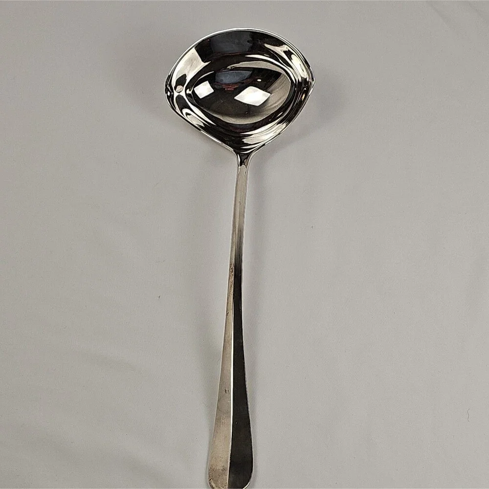 Vintage Silver Plate Serving Ladle Large Soup Gravy Punch Ladle Unbranded